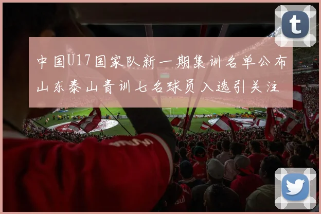 中国U17国家队新一期集训名单公布山东泰山青训七名球员入选引关注