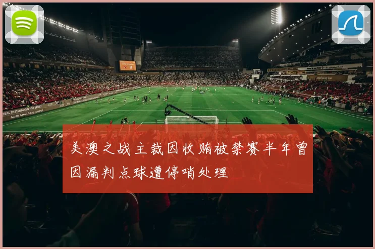美澳之战主裁因收贿被禁赛半年曾因漏判点球遭停哨处理